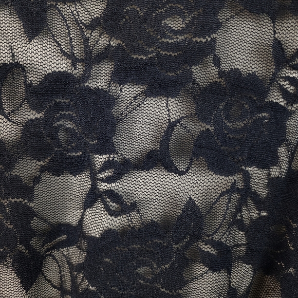2/$15 Enfocus Studio Black Roses Lace Nude Cocktail Dress Cocktail Party Size 10 - Picture 4 of 5
